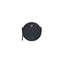Chanel Classic Round Crossbody Bag Black - NOBLEMARS
