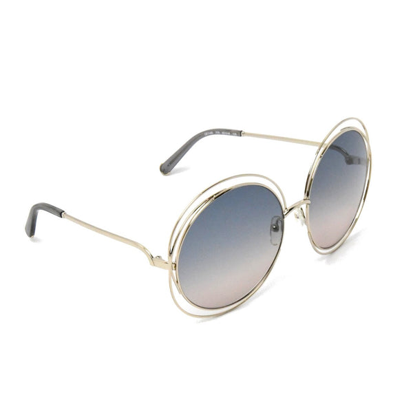 Chloe Carlina Round Metal Sunglasses /Gold-Trns - NOBLEMARS