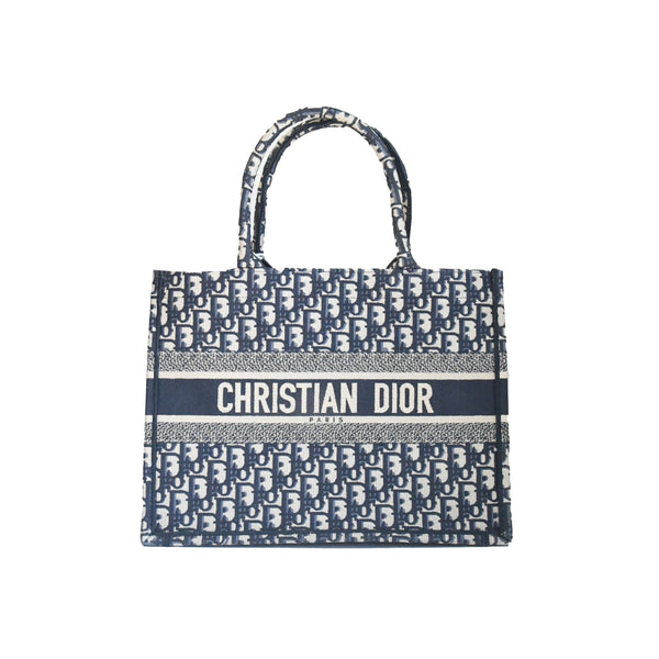 Dior Small Book Tote Blue - NOBLEMARS