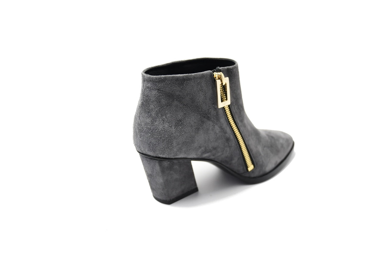 Roger Vivier Bootie Skyscraper Zip Dark Grey 65 - NOBLEMARS