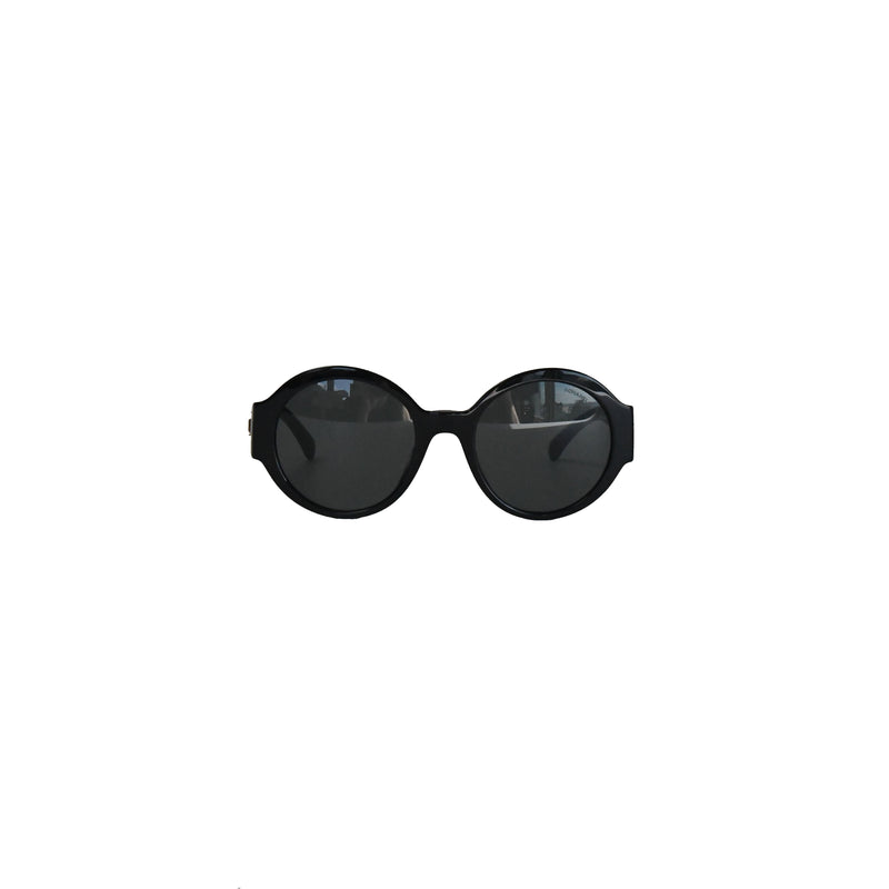 Chanel Round Frame Sunglass Black - NOBLEMARS