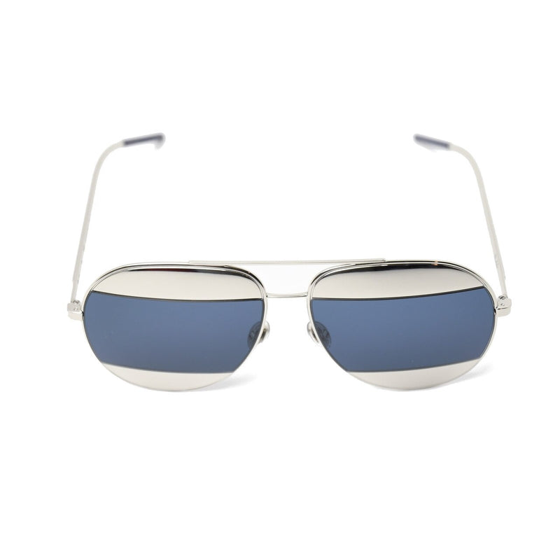Dior "DIORSPLIT" Sunglasses /Dark Blue-Tone & Silver - NOBLEMARS