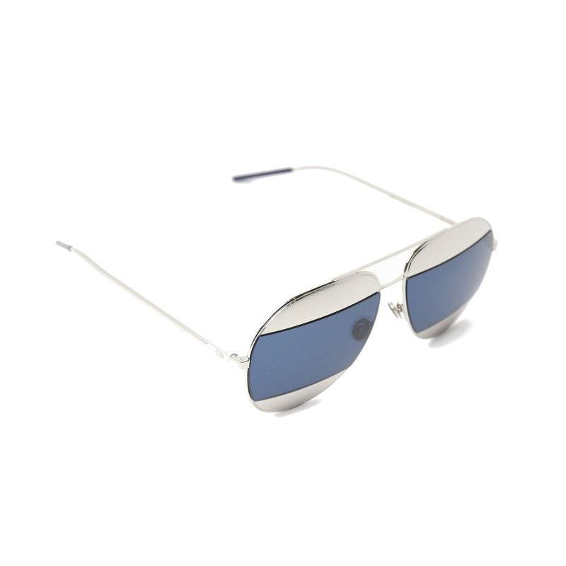 Dior "DIORSPLIT" Sunglasses /Dark Blue-Tone & Silver - NOBLEMARS