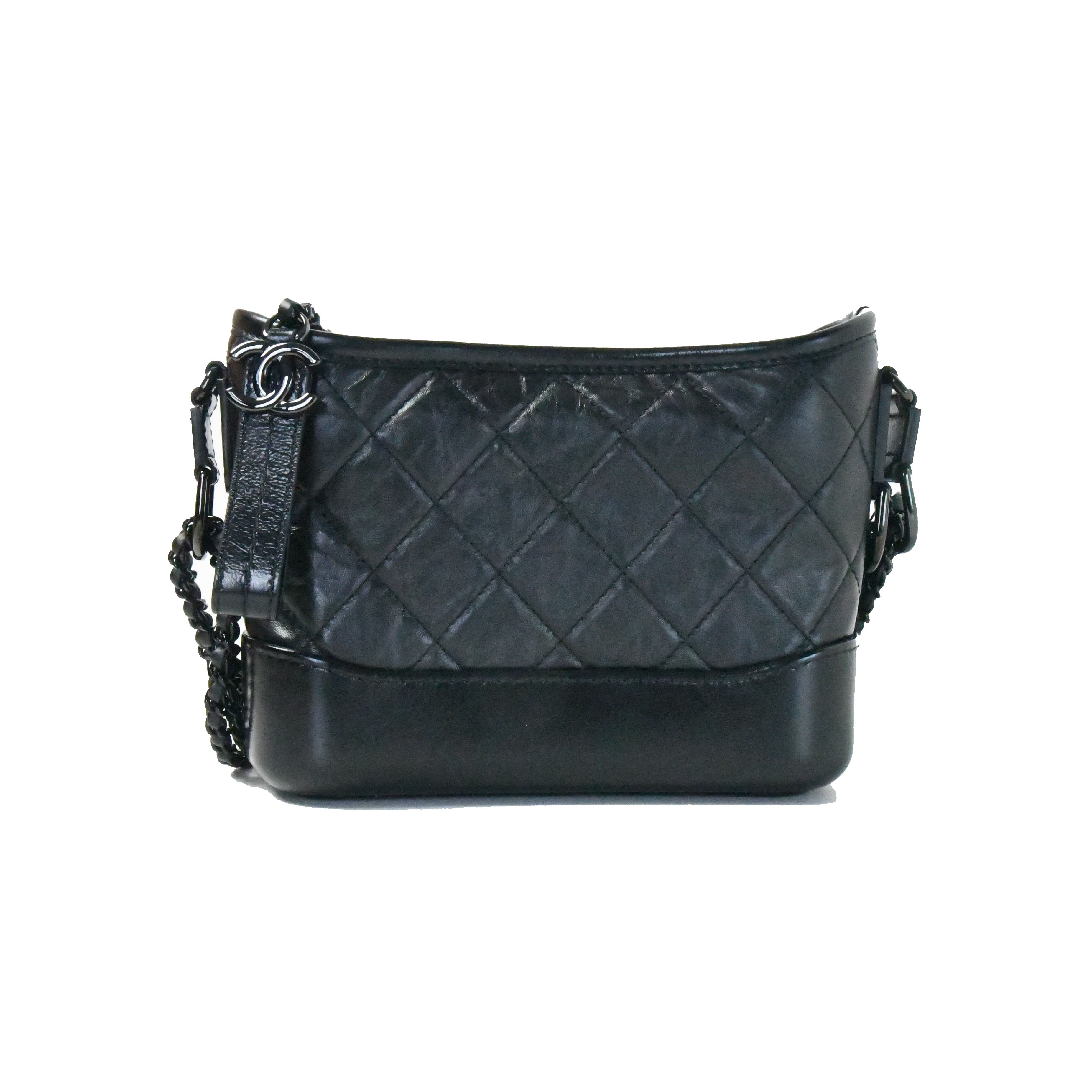 Chanel Gabrielle Hobo Quilted Aged Calfskin Small Black 4420211