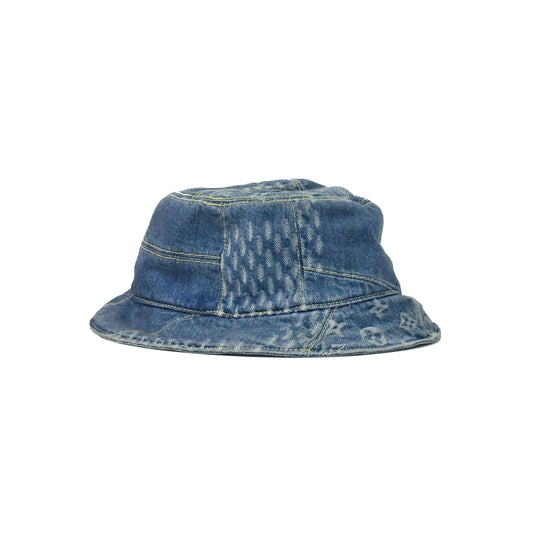 Louis Vuitton x Nigo Damier Giant Wave Monogram Hat Blue - NOBLEMARS