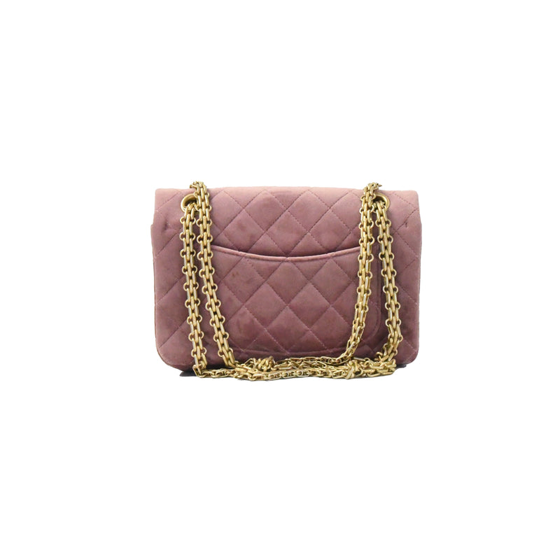 Chanel Mini 2.55 Hand Bag Velvet Pink - NOBLEMARS