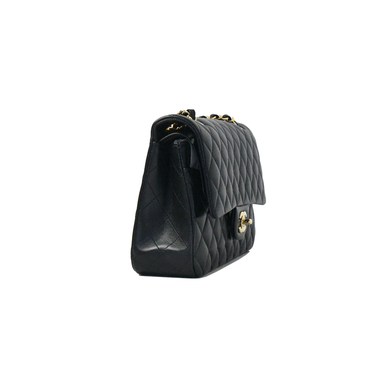 Chanel Medium CF Goatskin Gold HW Hand Bag Black - NOBLEMARS