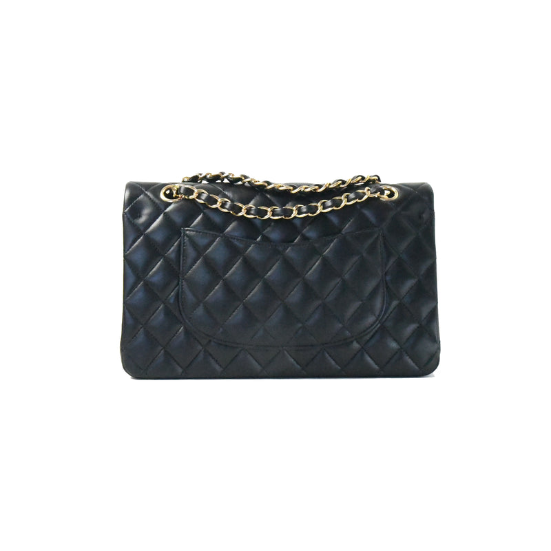 Chanel Medium CF Goatskin Gold HW Hand Bag Black - NOBLEMARS