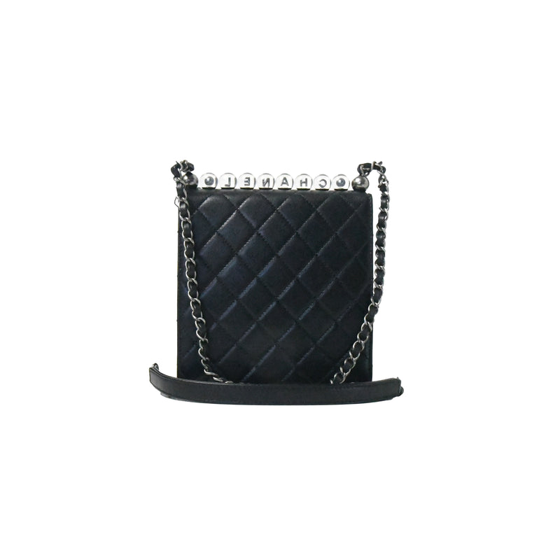 Chanel Goatskin Quilted Small Chic Pearls Flap Black