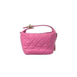 Chanel Small Hobo 22S Pink Lambskin with Pearl Crushed GHW Bag