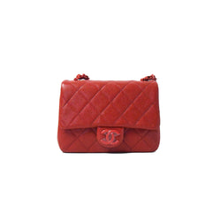 Chanel Incognito Grained Calfskin & Lacquered Metal Flap Bag Red - NOBLEMARS