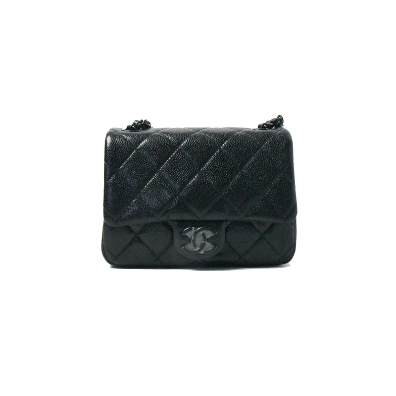 Chanel Incognito Grained Calfskin & Lacquered Metal Flap Bag Black - NOBLEMARS