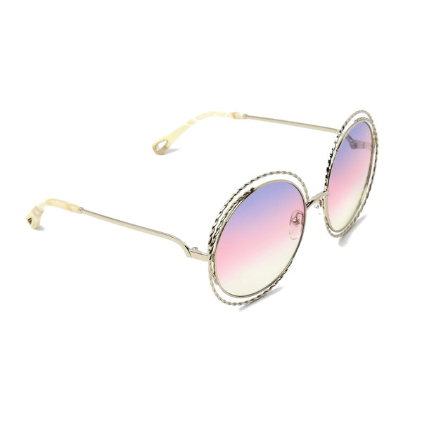 Chloe Carlina Torsade Round Sunglasses /Gold-Rainbow - NOBLEMARS
