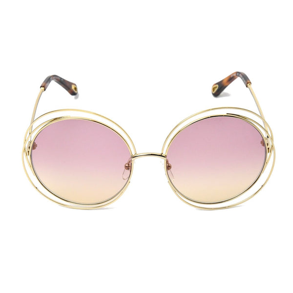 Chloe Round Sunglasses /Gold Havana Pink - NOBLEMARS