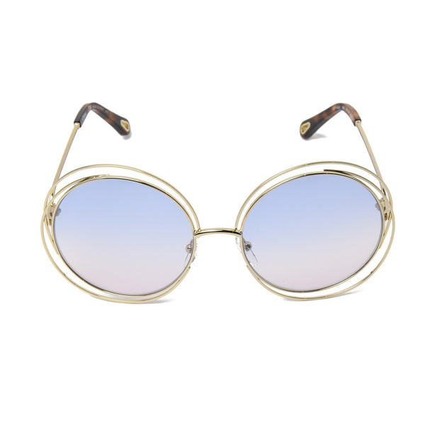 Chloe Round Sunglasses /Gold Havana Blue - NOBLEMARS