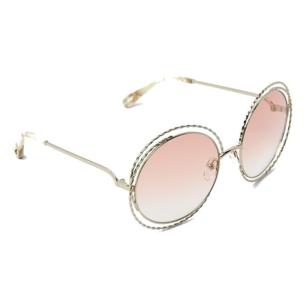 Chloe Carlina Torsade Round Sunglasses /Gold-Peach - NOBLEMARS