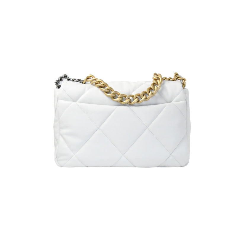 Chanel 19 Medium Flap Bag White - NOBLEMARS