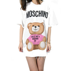 Moschino Toy Bear Printed Oversized T-Shirts /Pink - NOBLEMARS