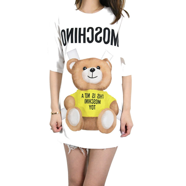 Moschino Toy Bear Printed Oversized T-Shirts /Yellow - NOBLEMARS