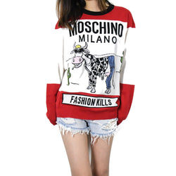 Moschino "Fashion Kills" Wool Pullover - NOBLEMARS