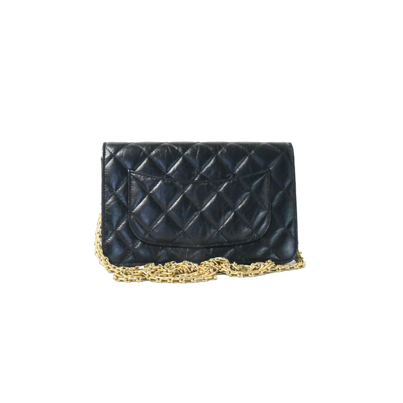 Chanel 2.55 Calfskin Gold HW Wallet on Chain - NOBLEMARS