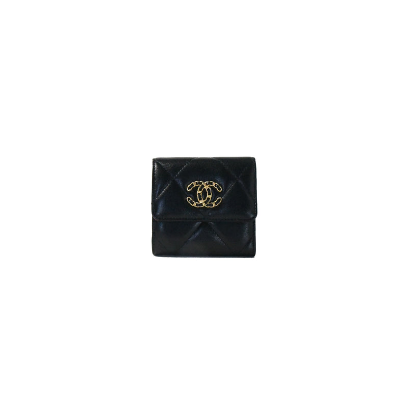 Chanel 19 Small Wallet Black - NOBLEMARS