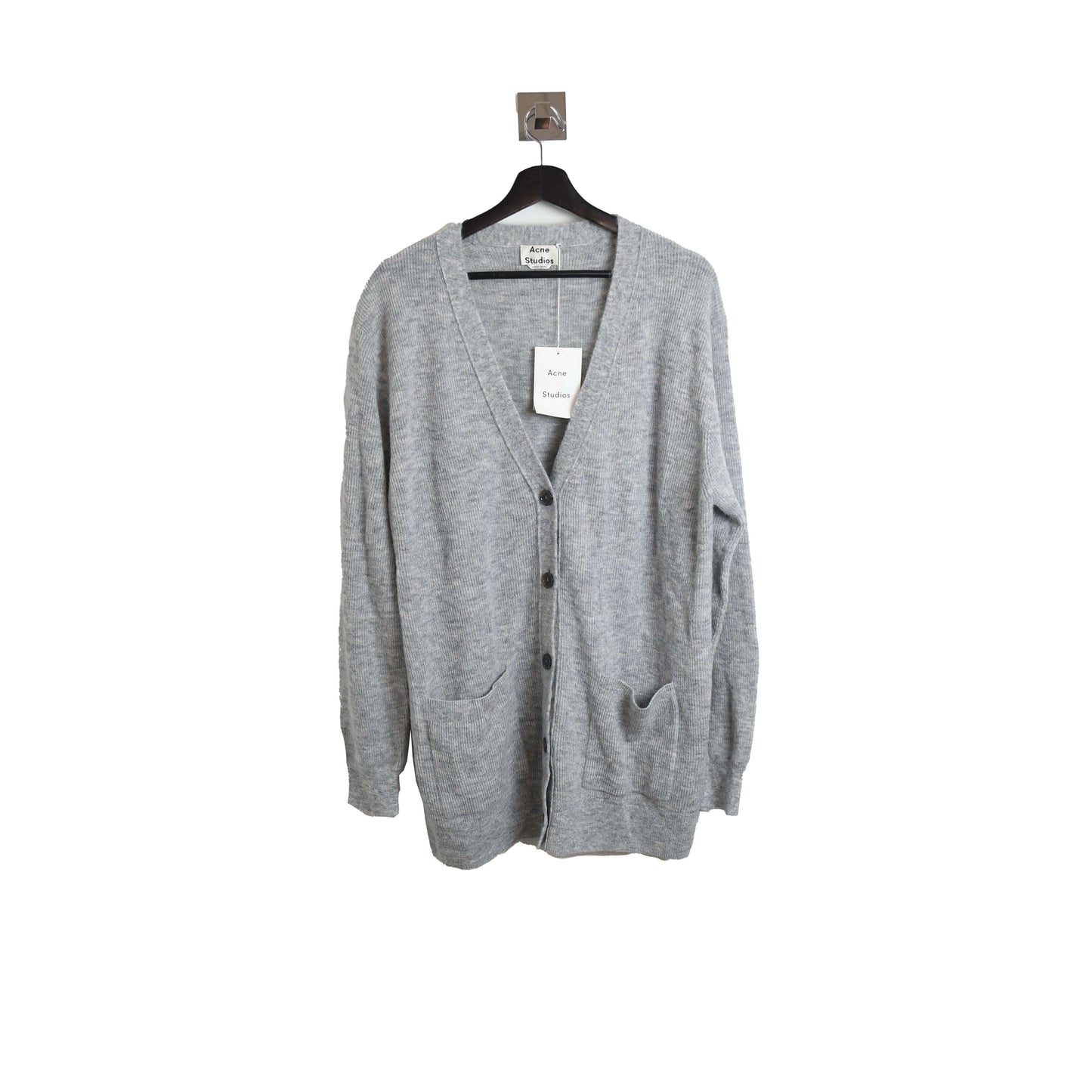 Acne Studios V-Neck Cardigan Light Grey - NOBLEMARS