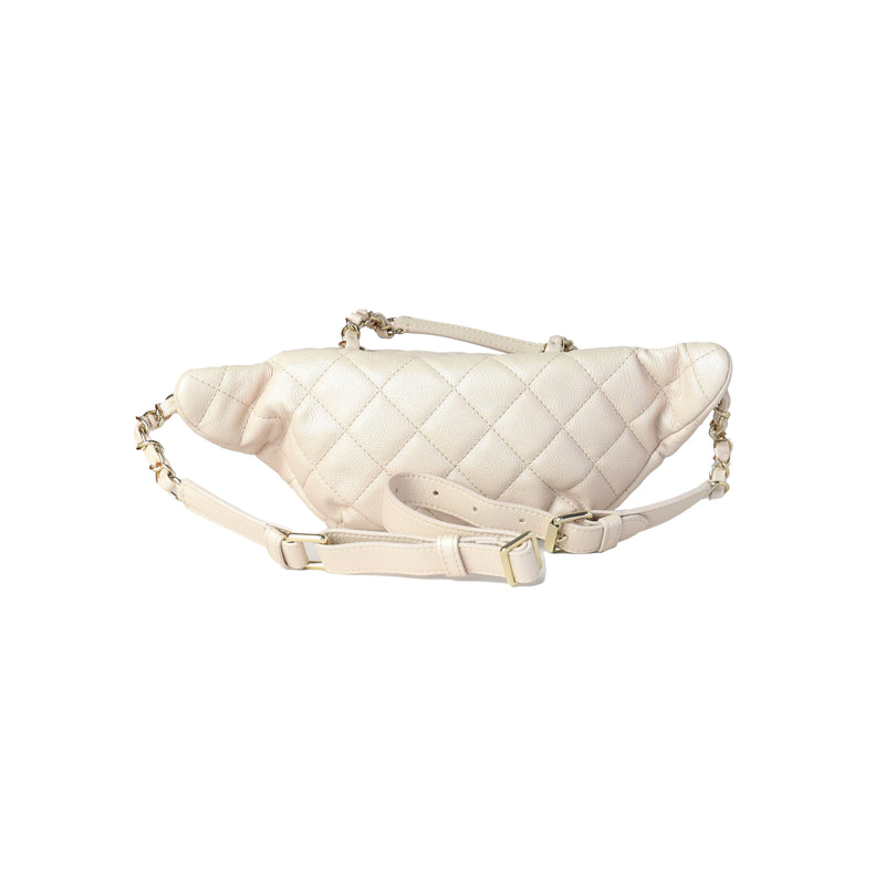 Chanel Waist Bag Gold Hardware Beige - NOBLEMARS