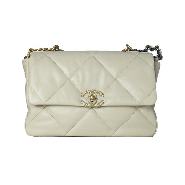 Chanel 19 Medium Flap Bag Gold HW Denim - NOBLEMARS