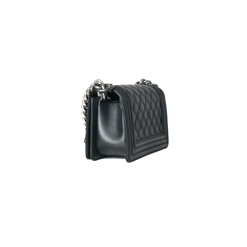 Chanel Leboy Small Calf Ruthenium-Finish Bag Black - NOBLEMARS