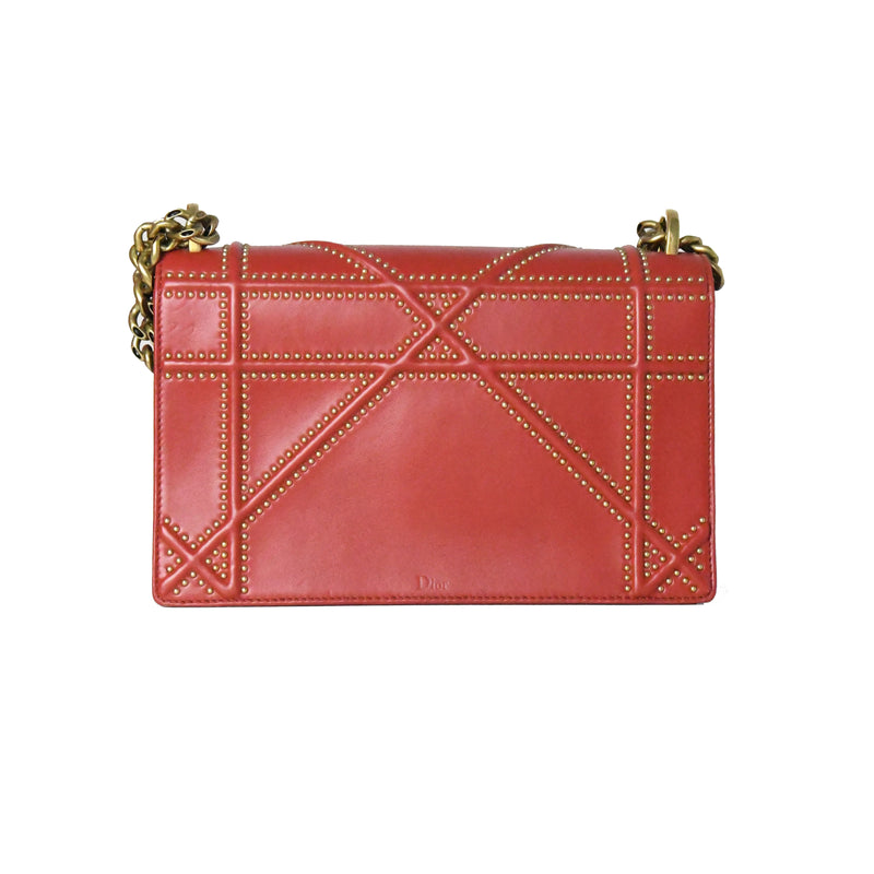 Dior Diorama Bag Gold Hardware Red - NOBLEMARS