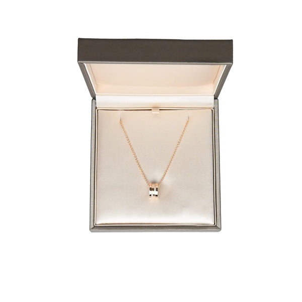 Bvlgari B.Zero1 Necklace Rose Gold with Diamonds - NOBLEMARS