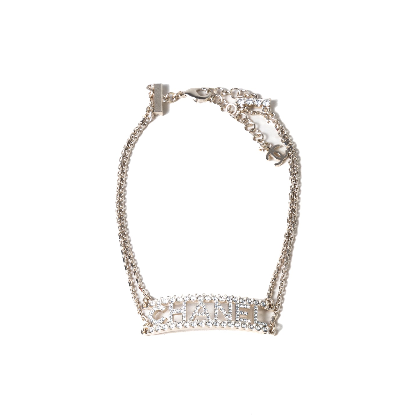 Chanel 22S Necklace Choker Golden Crystal - NOBLEMARS