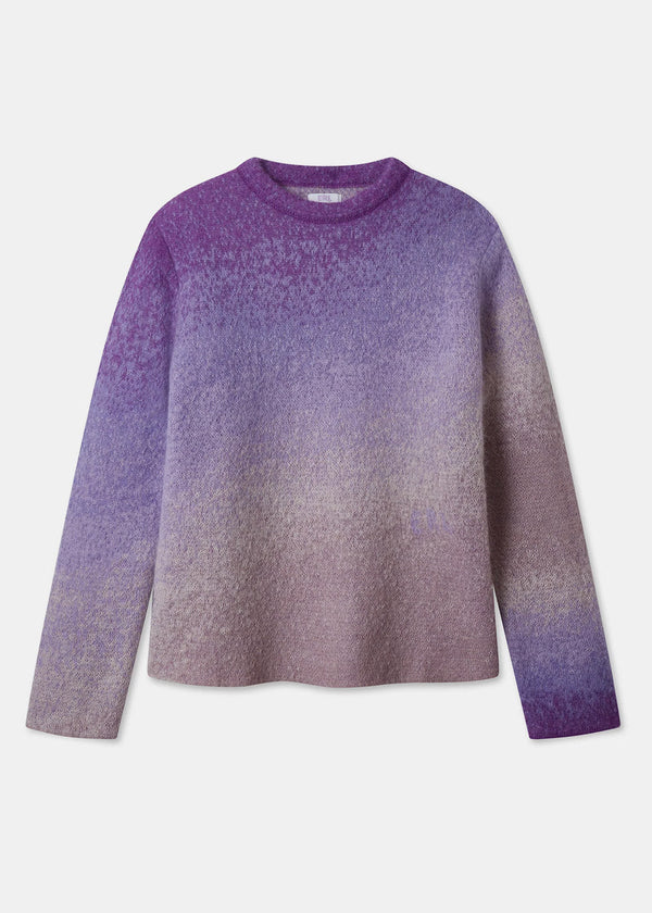 ERL Purple Gradient Mohair Sweater