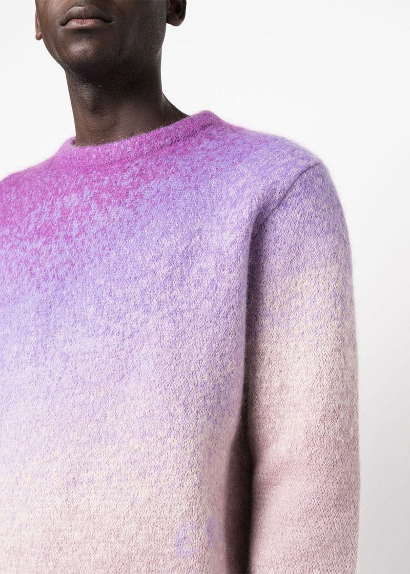 ERL Purple Gradient Mohair Sweater