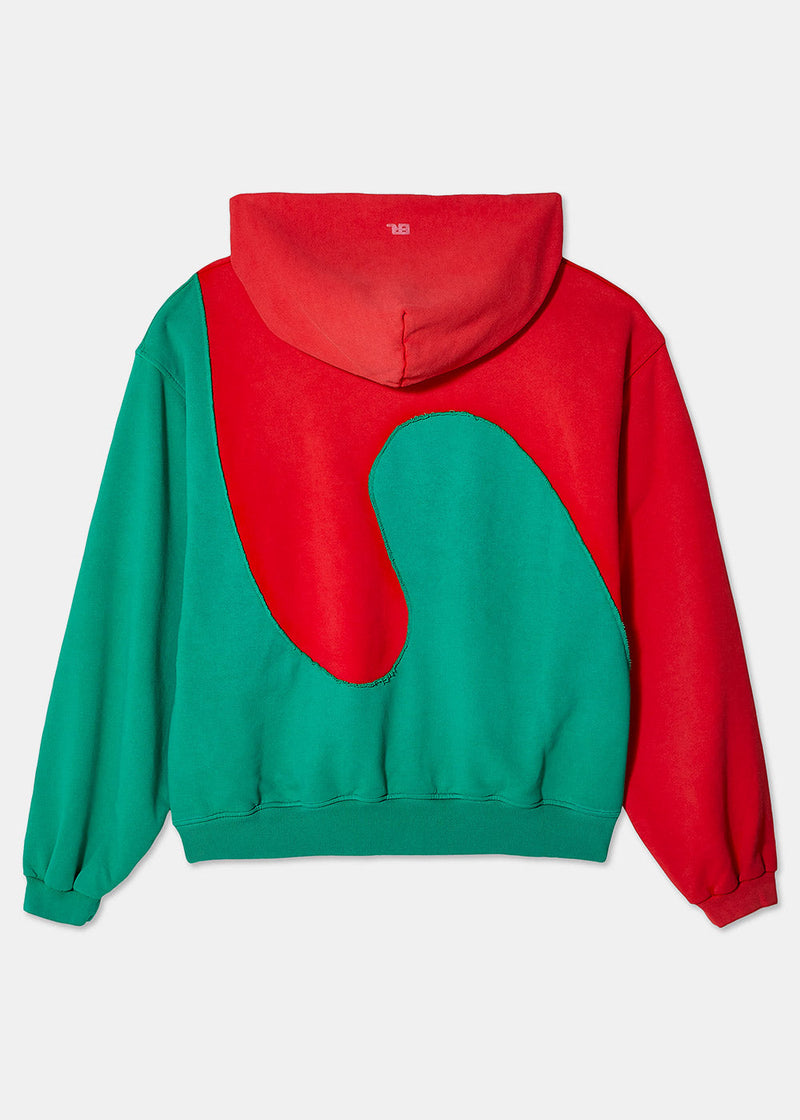 ERL Red & Green Swirl Hoodie - NOBLEMARS