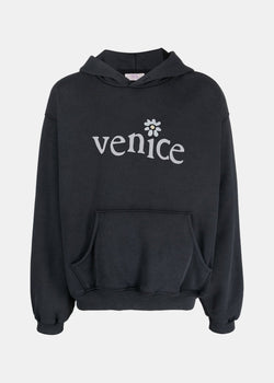 ERL Black Venice Fleece Hoodie - NOBLEMARS