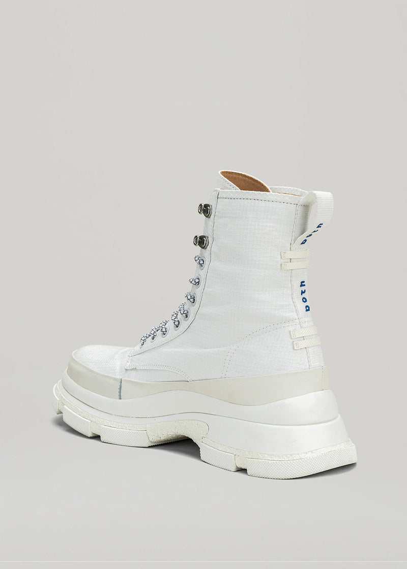 both White Gao High-Top Boots