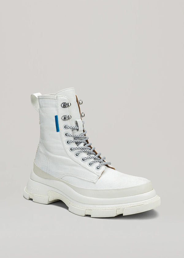 both White Gao High-Top Boots