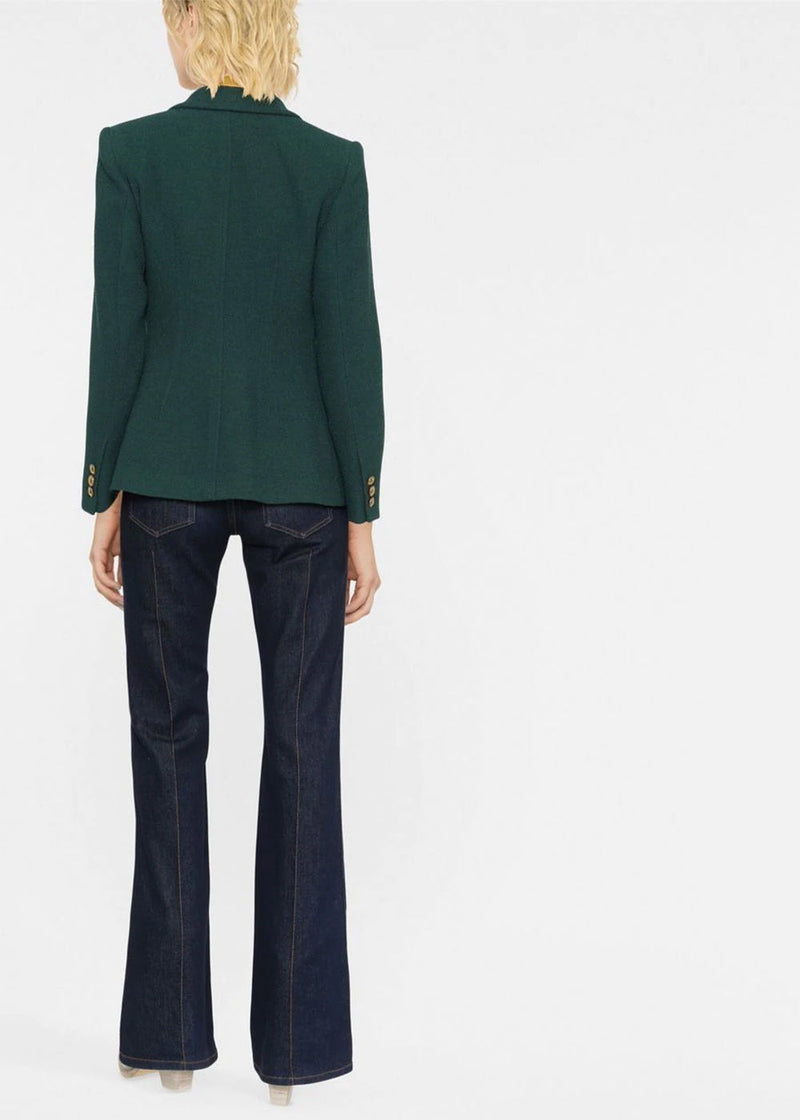 Alessandra Rich Green Tweed Boucle Jacket - NOBLEMARS