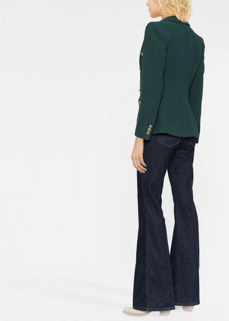 Alessandra Rich Green Tweed Boucle Jacket - NOBLEMARS
