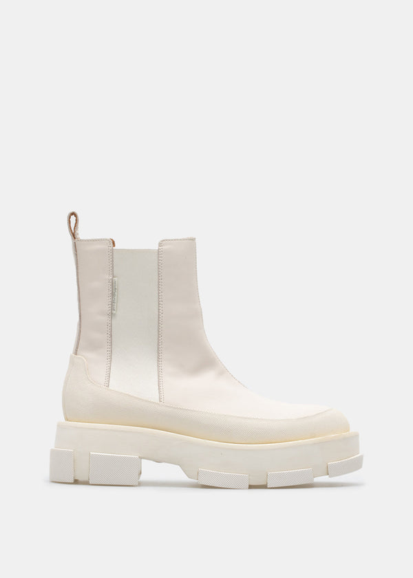 BOTH White Gao Platform Chelsea Boots - NOBLEMARS