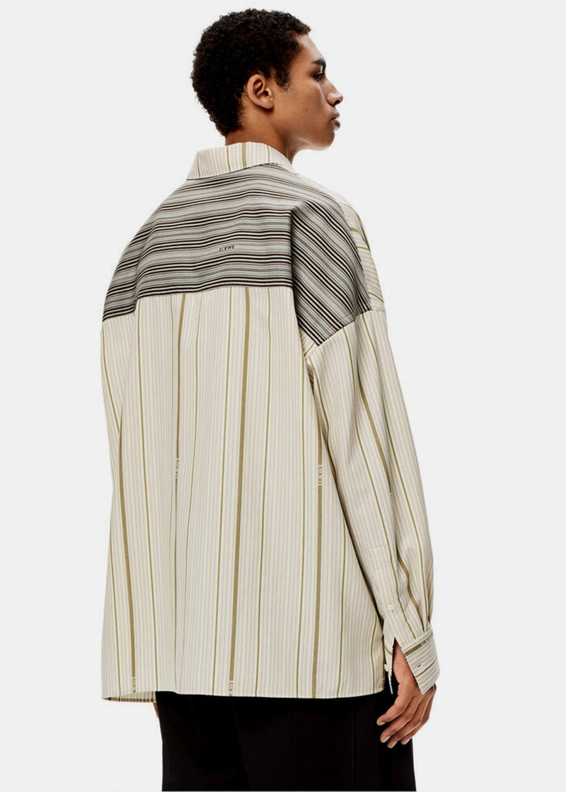 Loewe Beige Jacquard Stripe Shirt