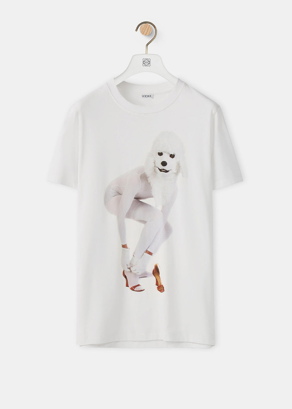 Loewe White Dog Print T-Shirt - NOBLEMARS