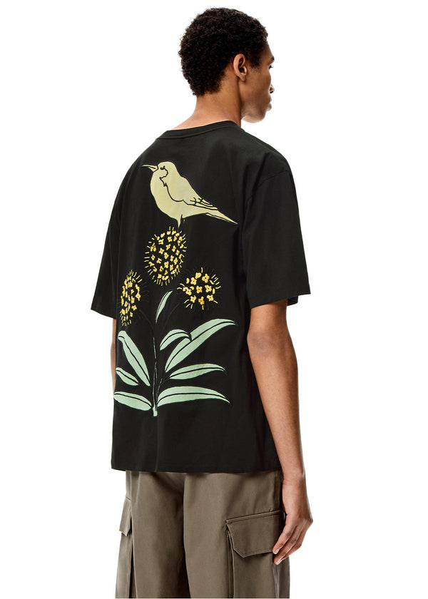 Loewe Black Herbarium Embroidered T-shirt - NOBLEMARS