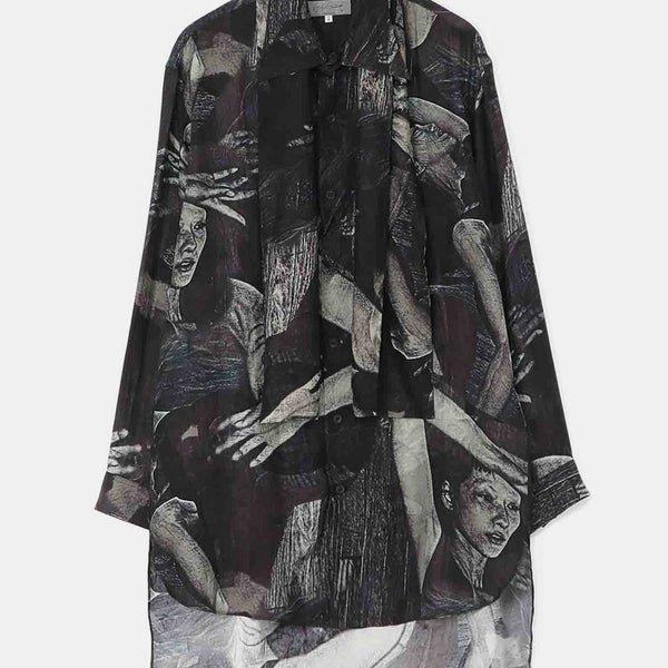 Scarf Print Silk Shirt – La Garçonne