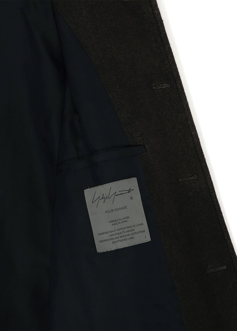 Yohji Yamamoto Brown Wool Print Coat - NOBLEMARS
