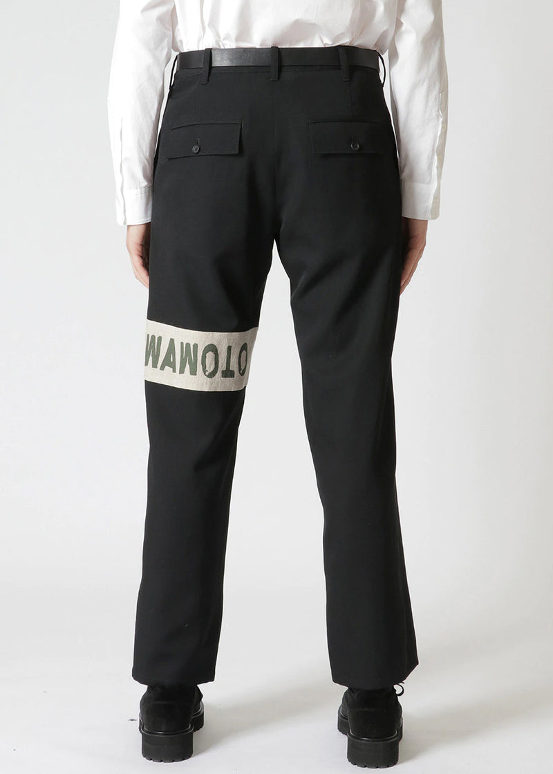 Yohji Yamamoto Black Wool Message Pants - NOBLEMARS