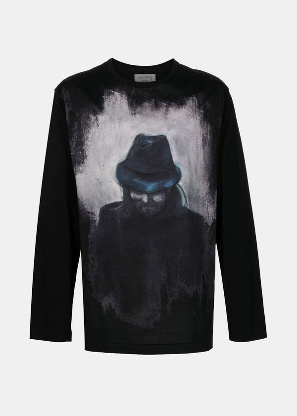 Yohji Yamamoto Black Inkjet T-Shirt - NOBLEMARS