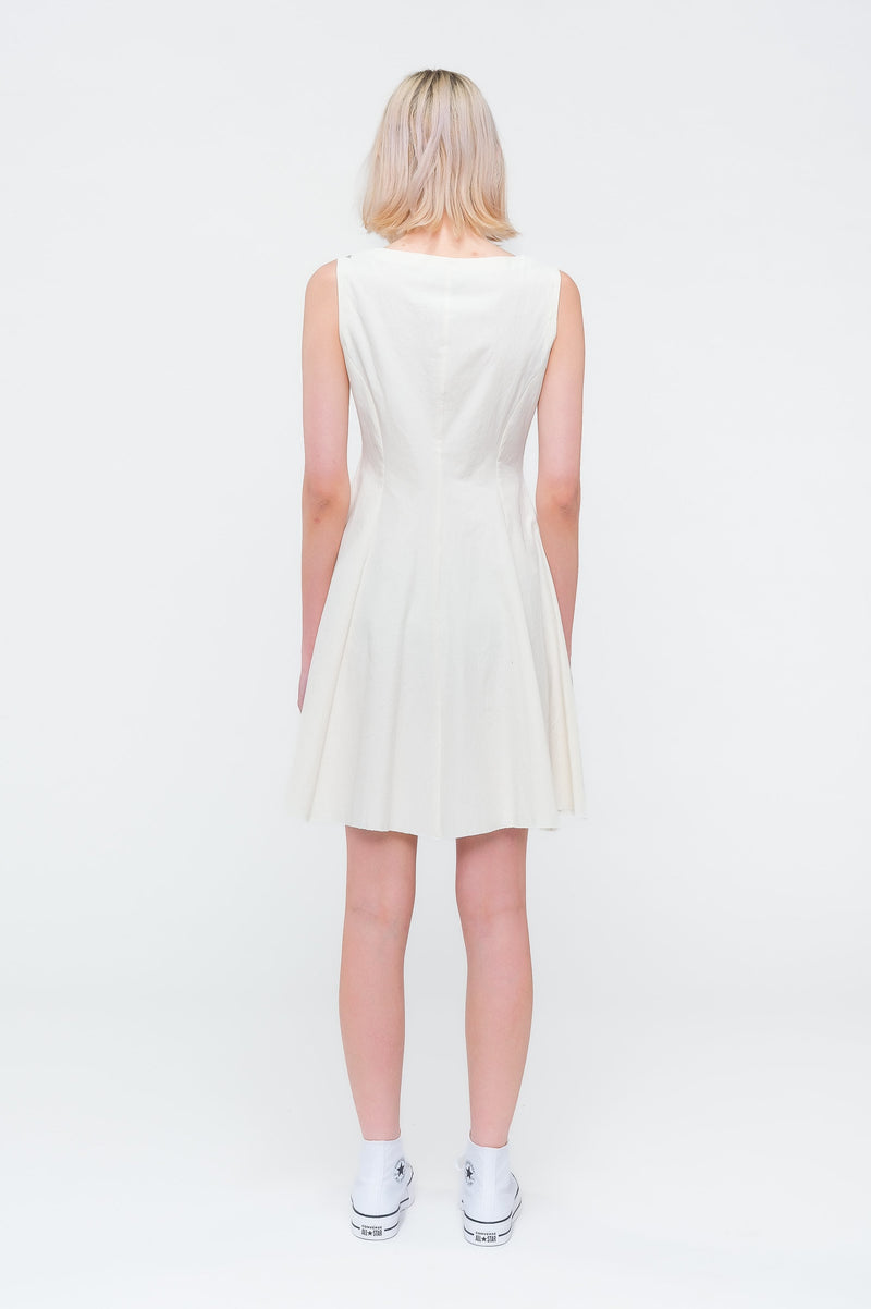 M.A+ Natural Zip Front Dress - NOBLEMARS